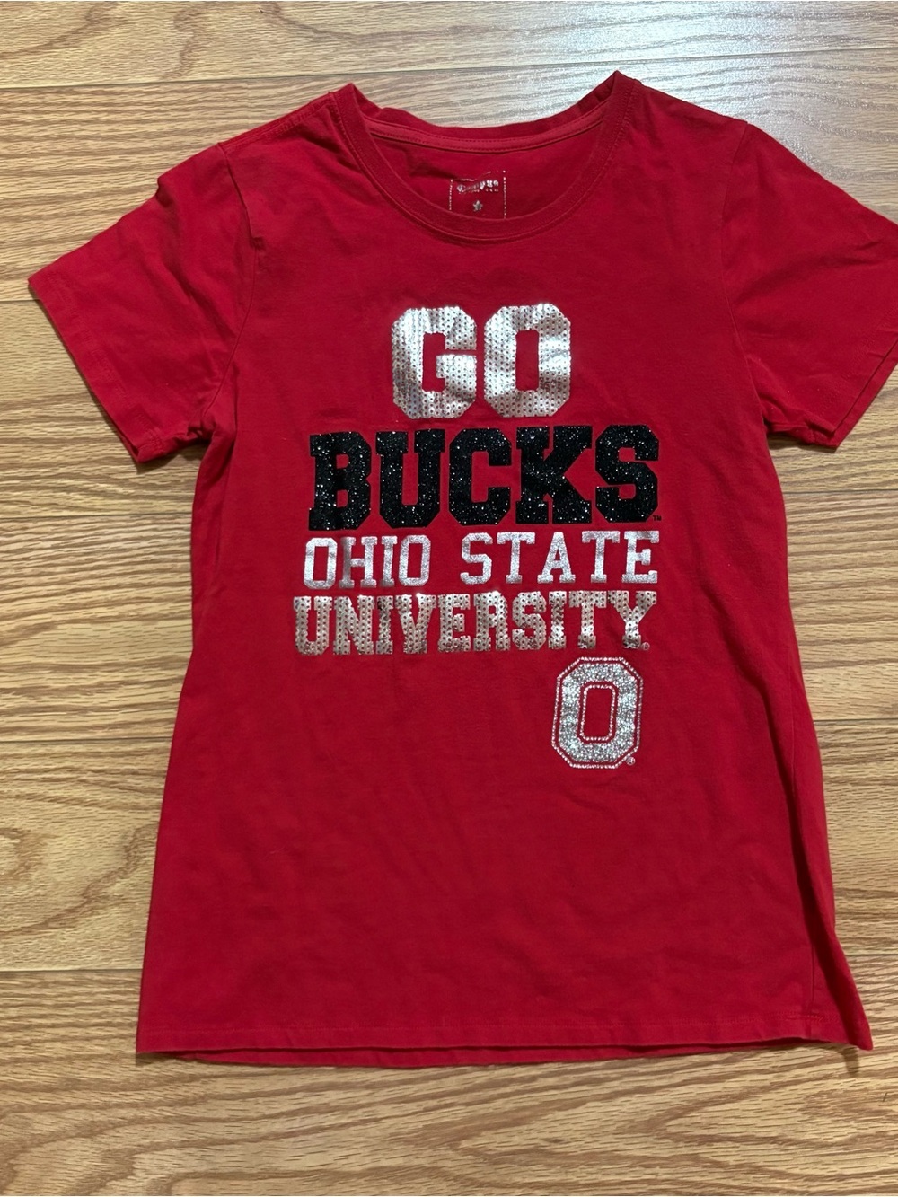 NCAA OSU Ohio State Buckeyes Glitter Sparkly Shirt Size Women’s Small